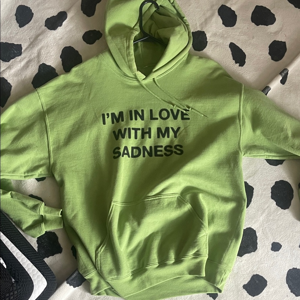 Anti Social Social Club Lime Hoodie with Black Text